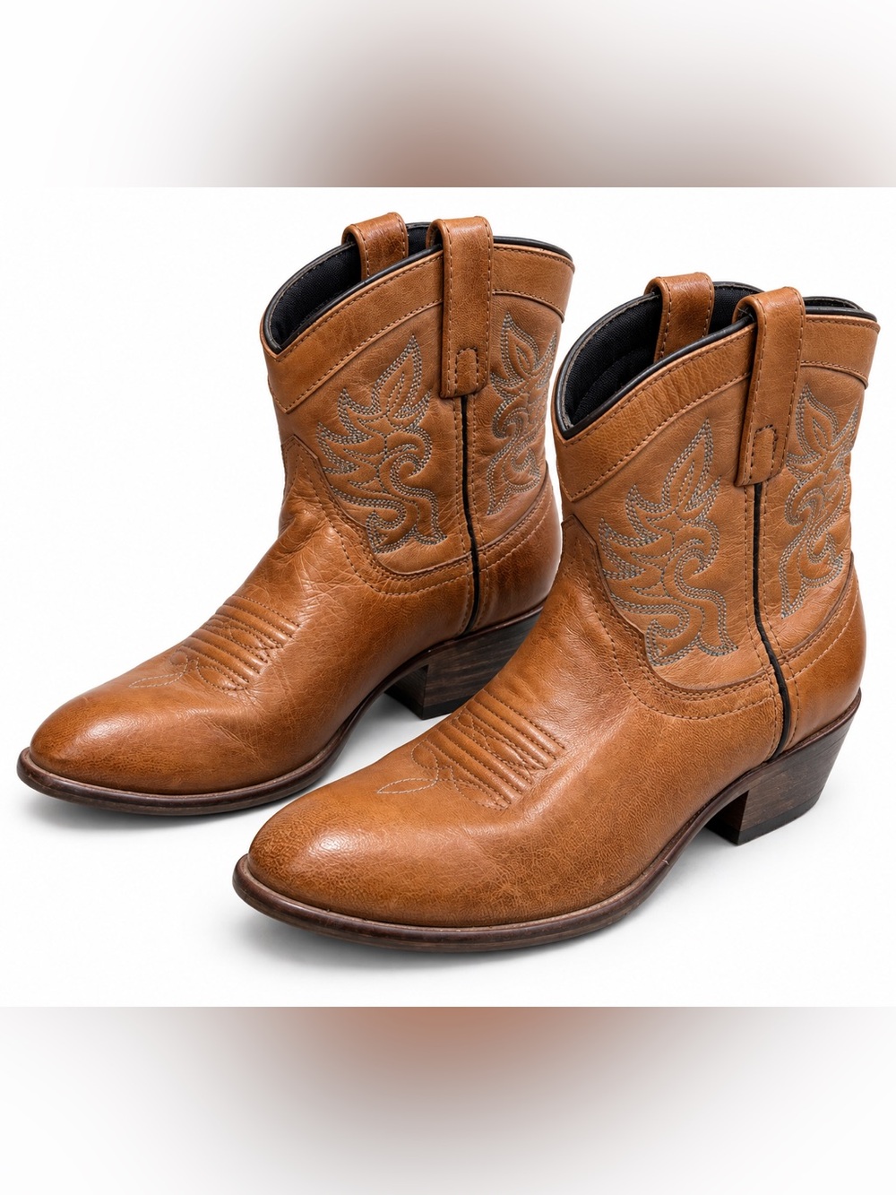 Dingo DI 362 Western Boots Womens 8 M Brown Leather Embroidered Cowboy Booties